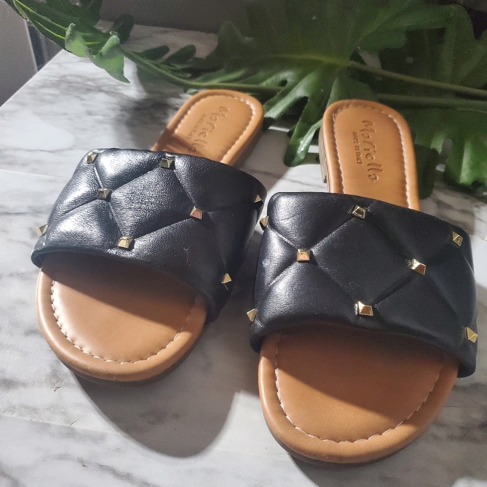 Mariella slide sandalsade in Italy